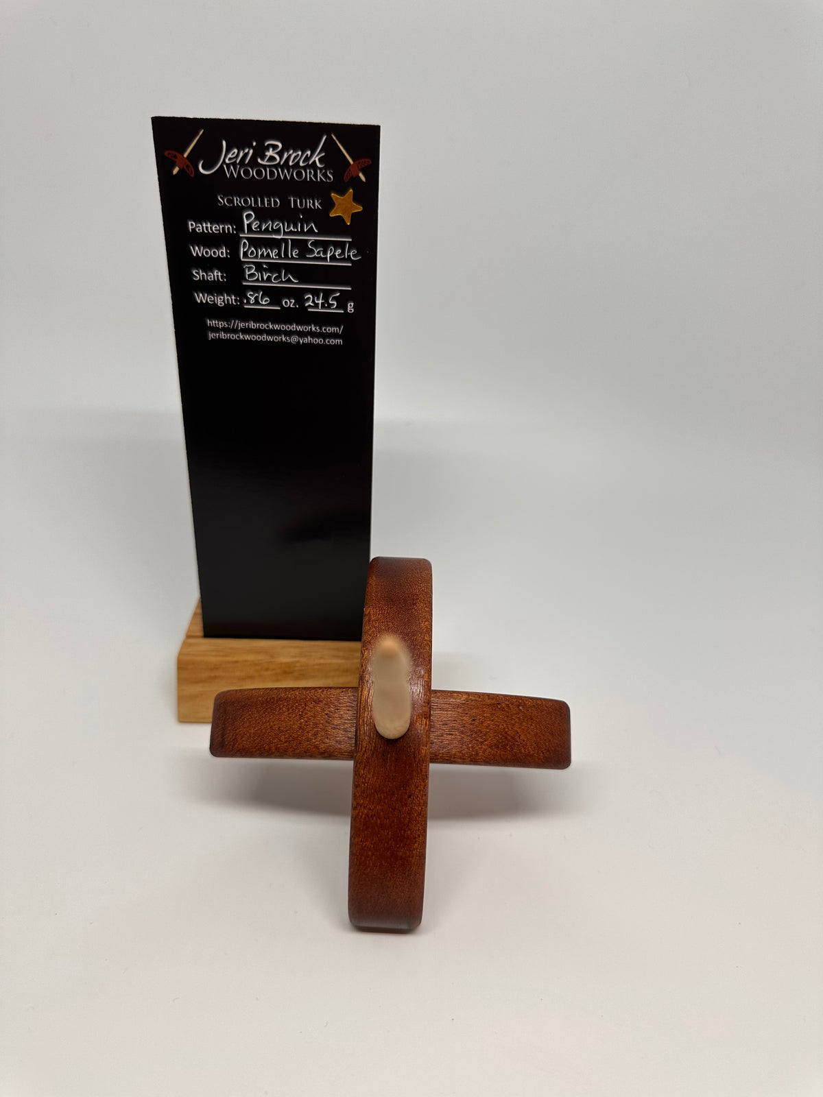 Std Scrolled Turk™ - Penguins - Pomelle Sapele - 0.86 oz / 24.5g