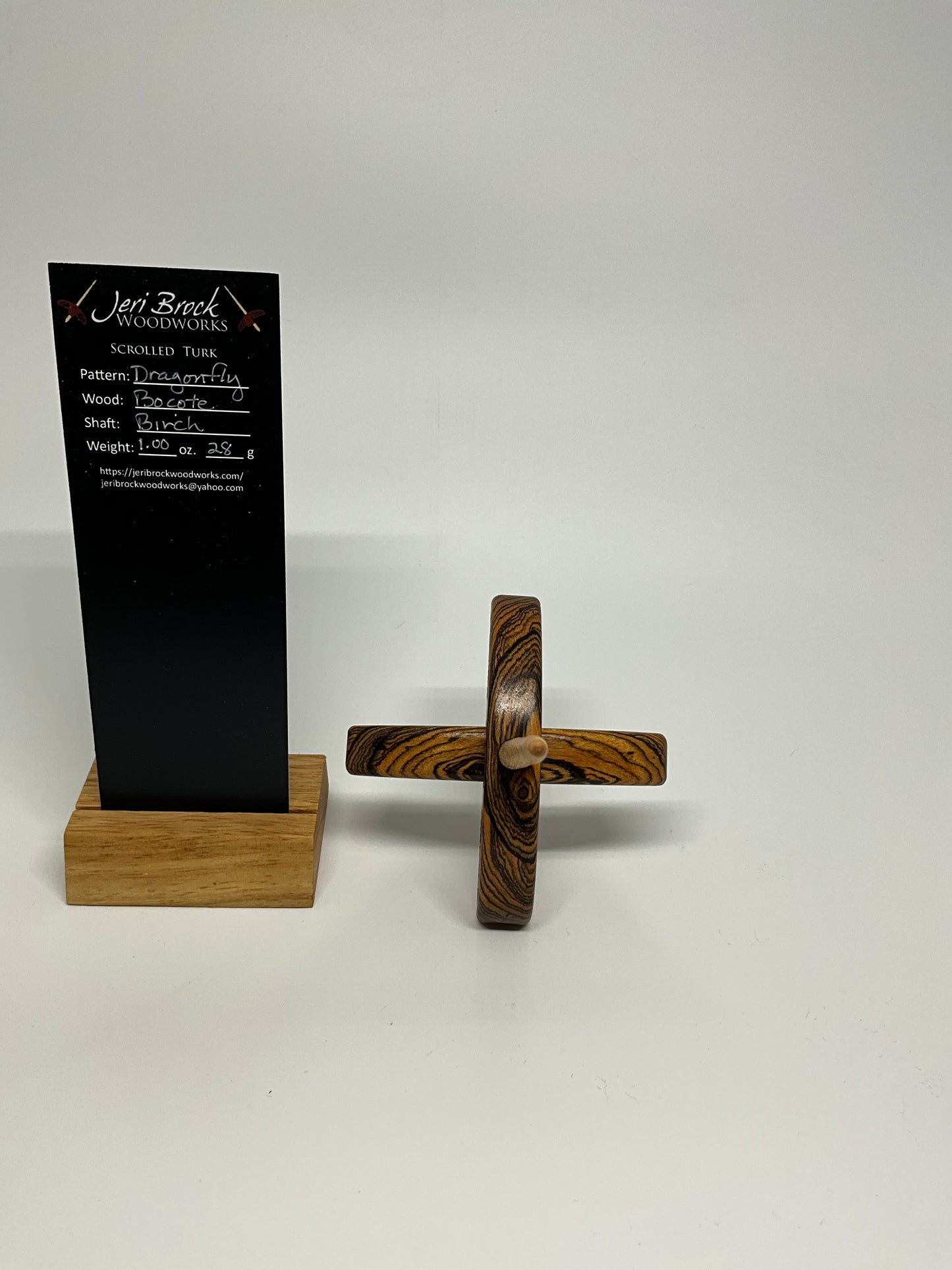 Std Scrolled Turk™ - Dragonfly - Bocote - 1.00 oz / 28g