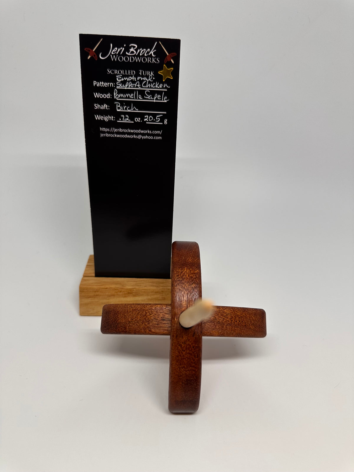Std Scrolled Turk™ - Emotional Support Chicken - Pomelle Sapele - 0.72 oz / 20.5g