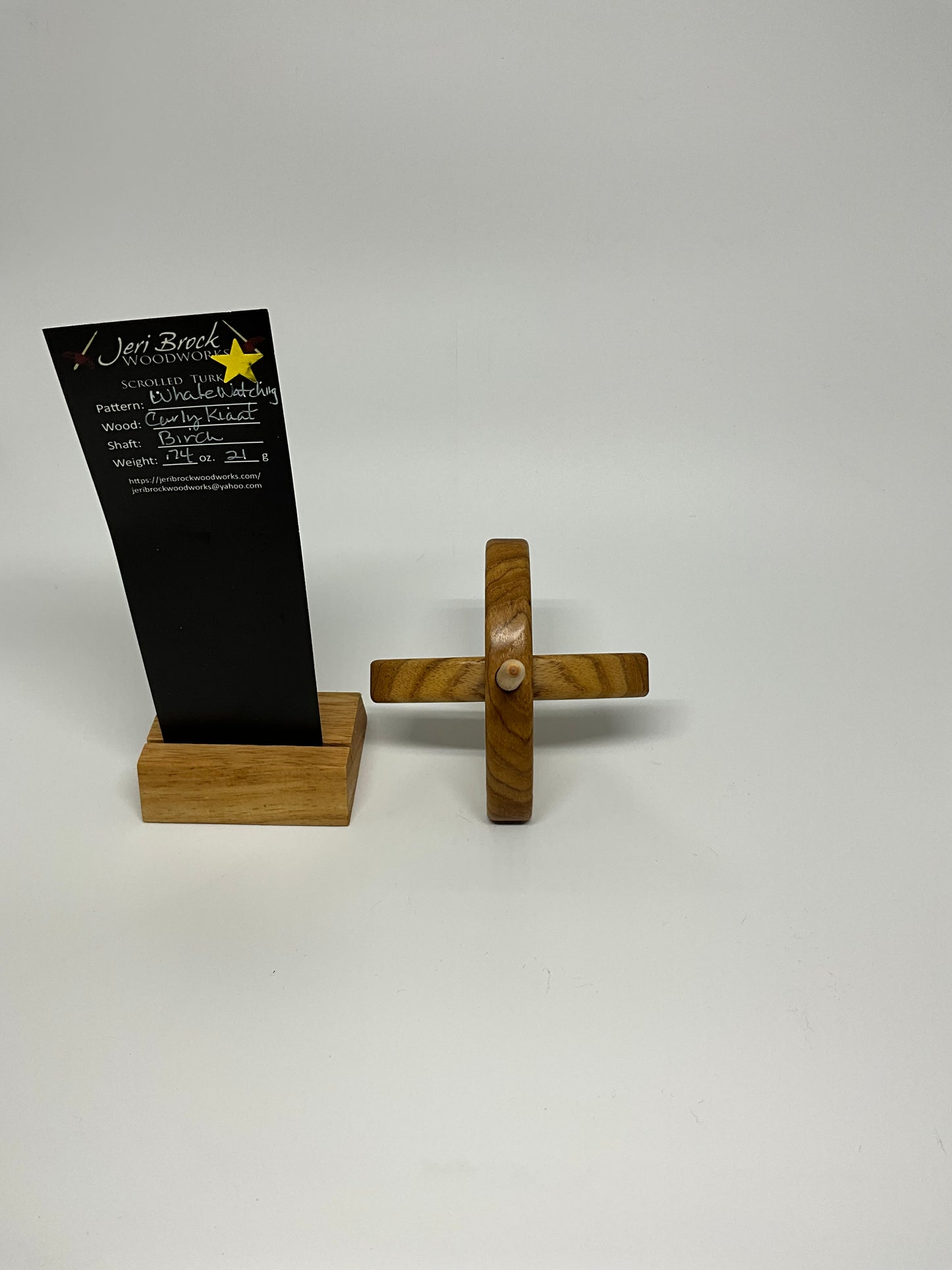 Std Scrolled Turk™ - Whale Watching - Curly Kiaat - 0.74 oz / 21g