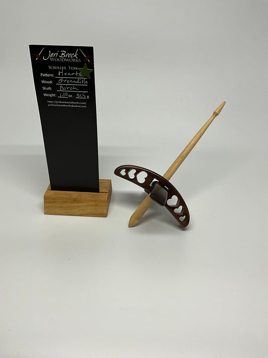 Std Scrolled Turk™ - Hearts - Grenadillo - 1.10 oz / 31.5g