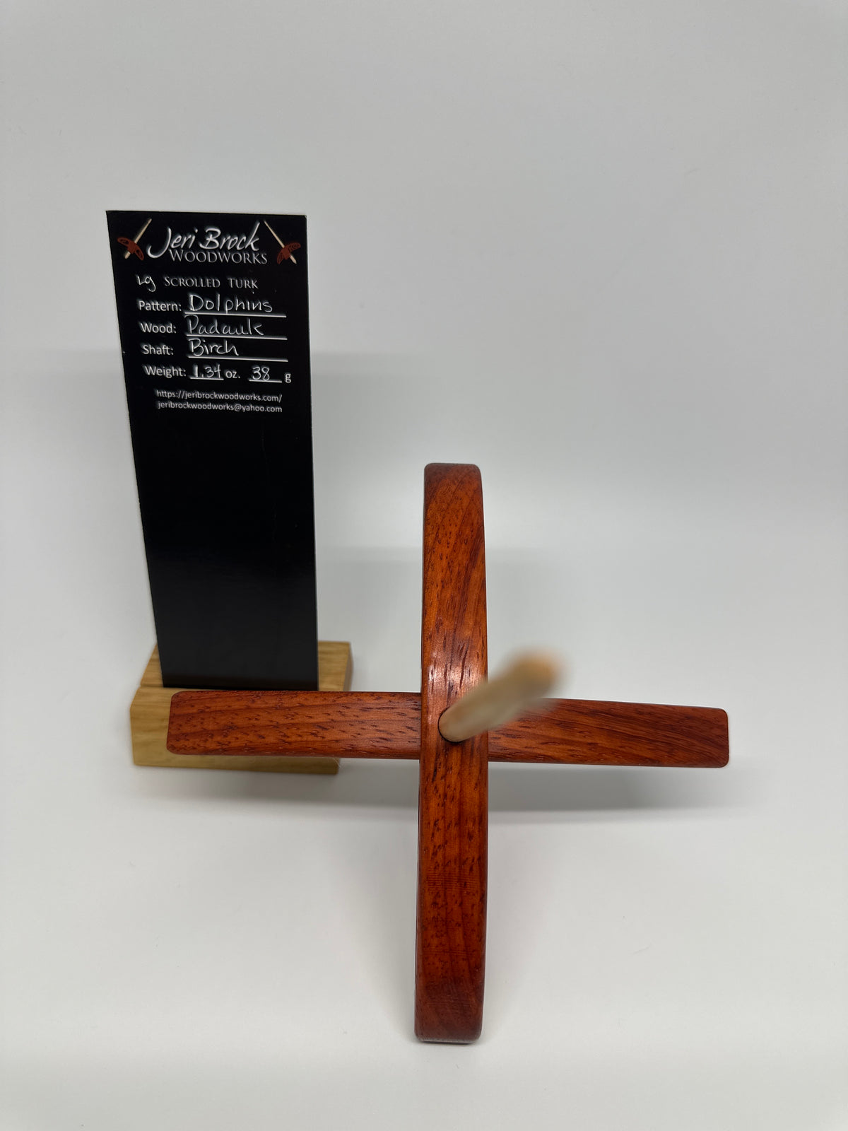 Lg Scrolled Turk™ - Dolphin - Padauk - 1.34 oz / 38g