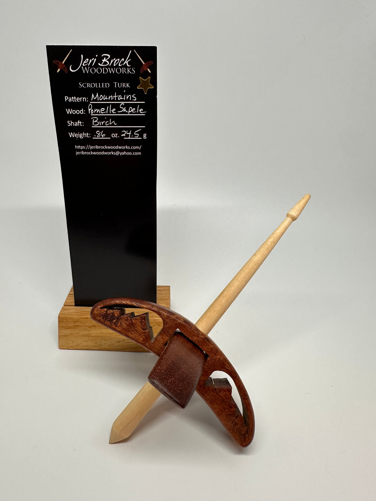 Std Scrolled Turk™ - Mountains - Pomelle Sapele - 0.86 oz / 24.5g