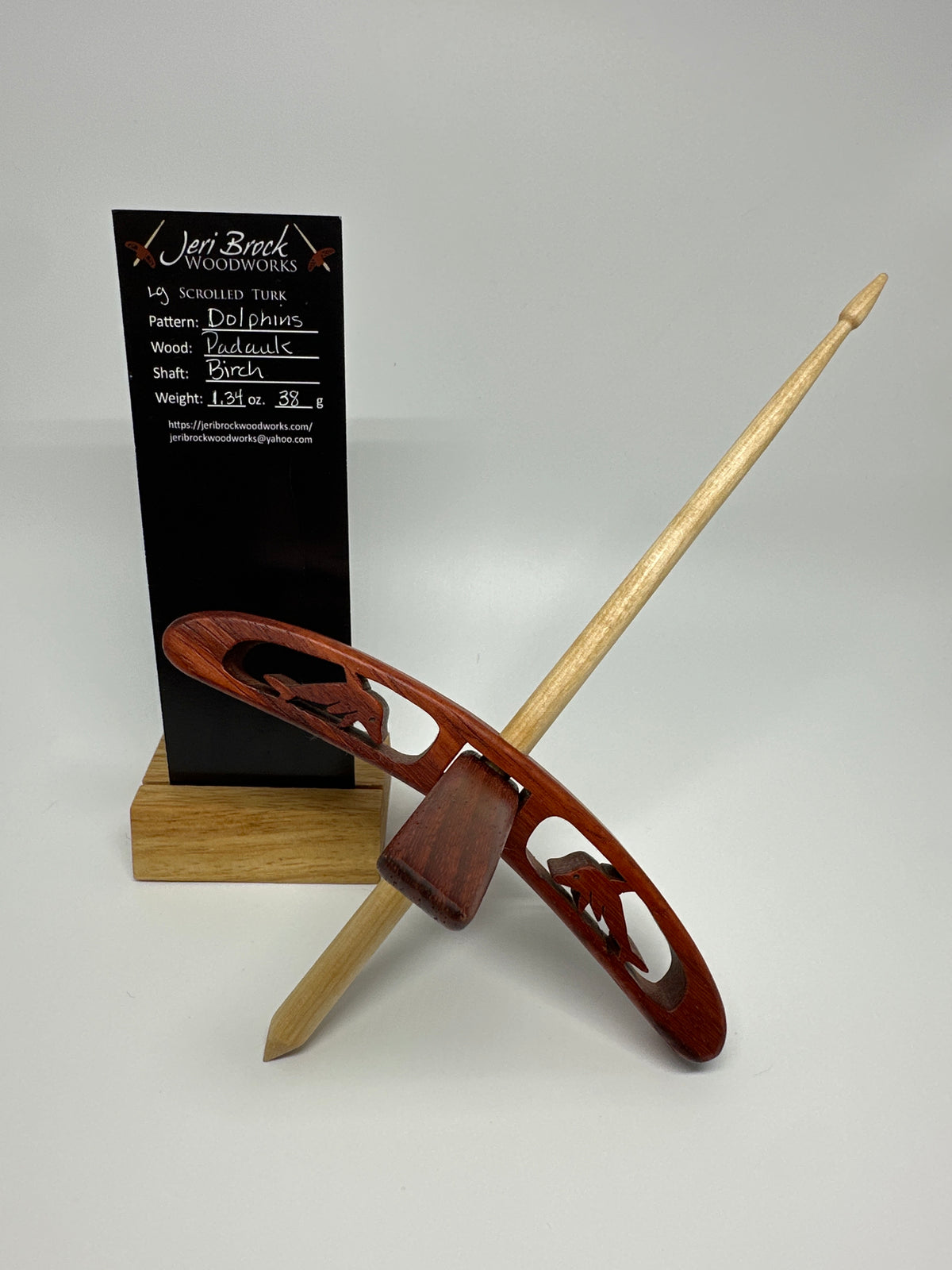 Lg Scrolled Turk™ - Dolphin - Padauk - 1.34 oz / 38g