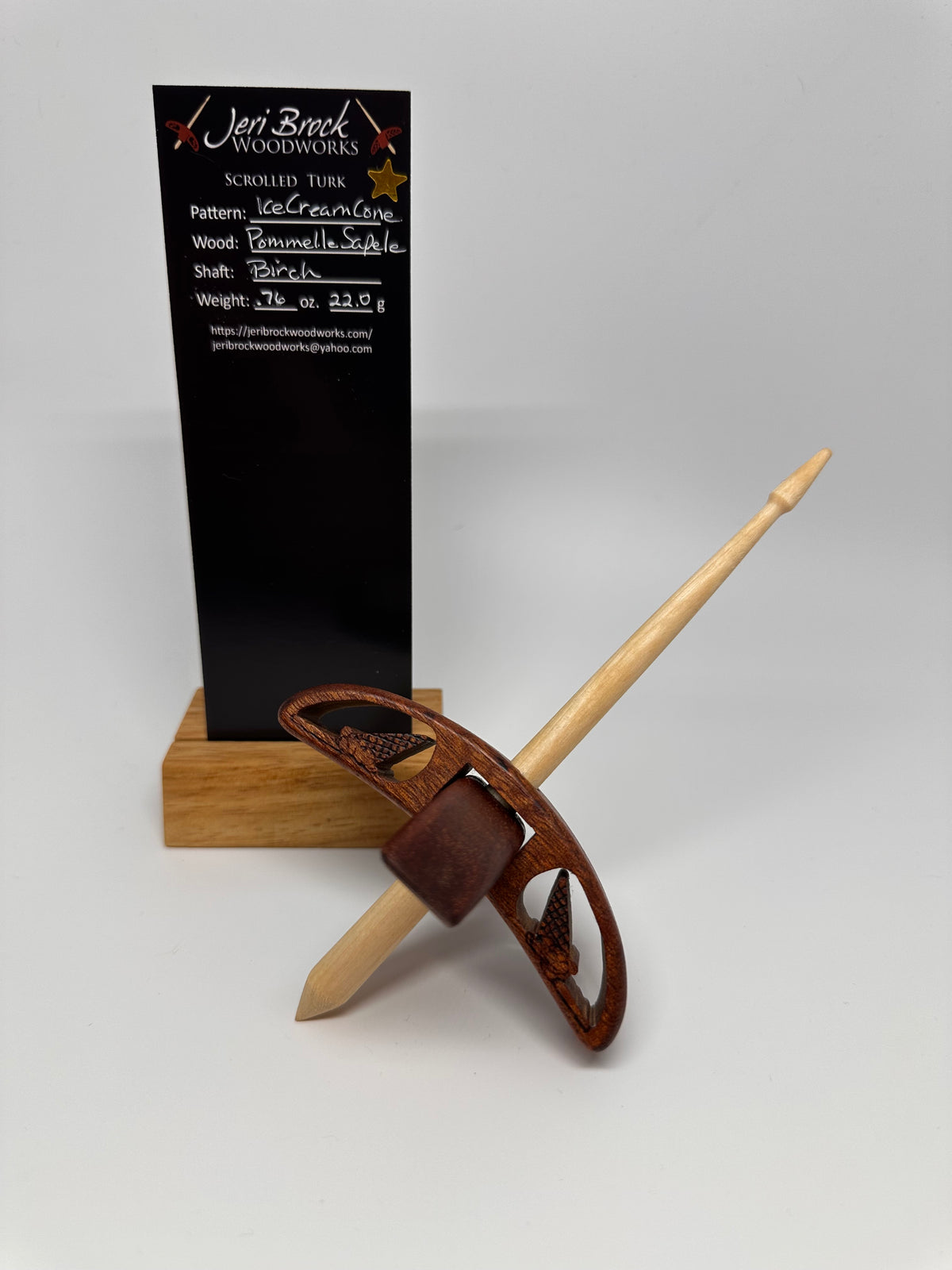 Std Scrolled Turk™ - Ice Cream Cone - Pomelle Sapele - 0.76 oz / 22g