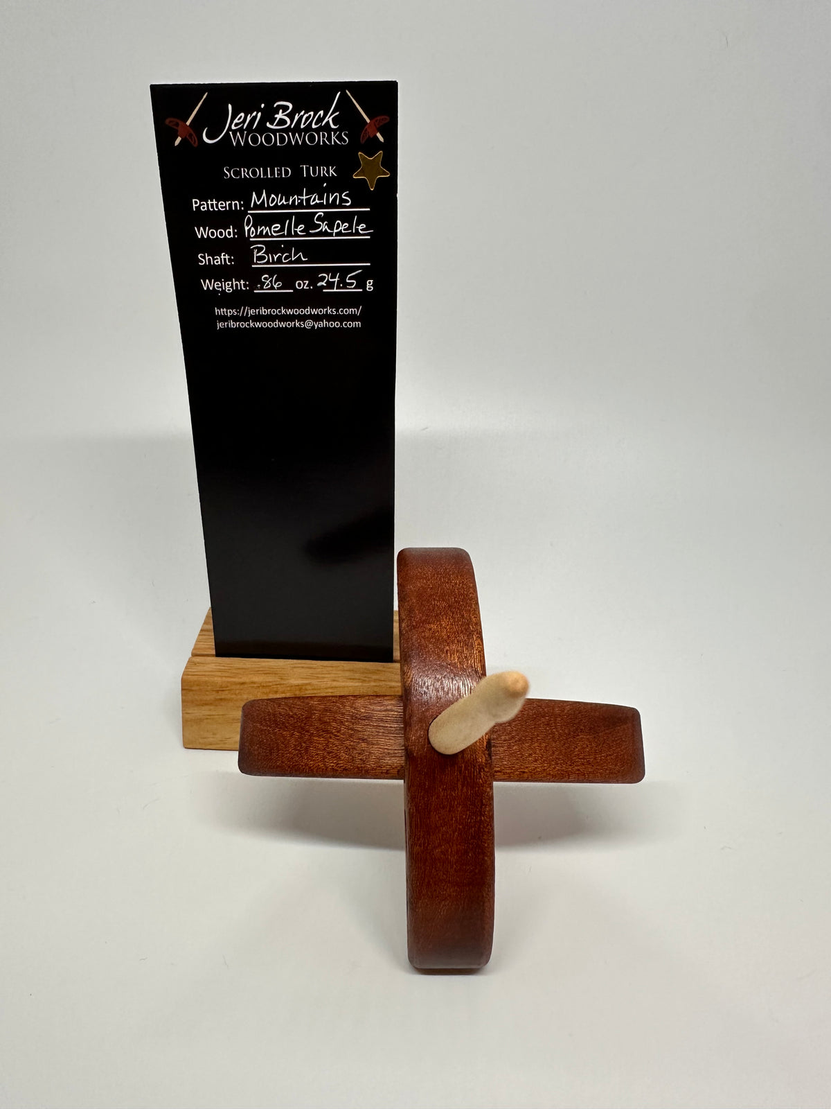 Std Scrolled Turk™ - Mountains - Pomelle Sapele - 0.86 oz / 24.5g