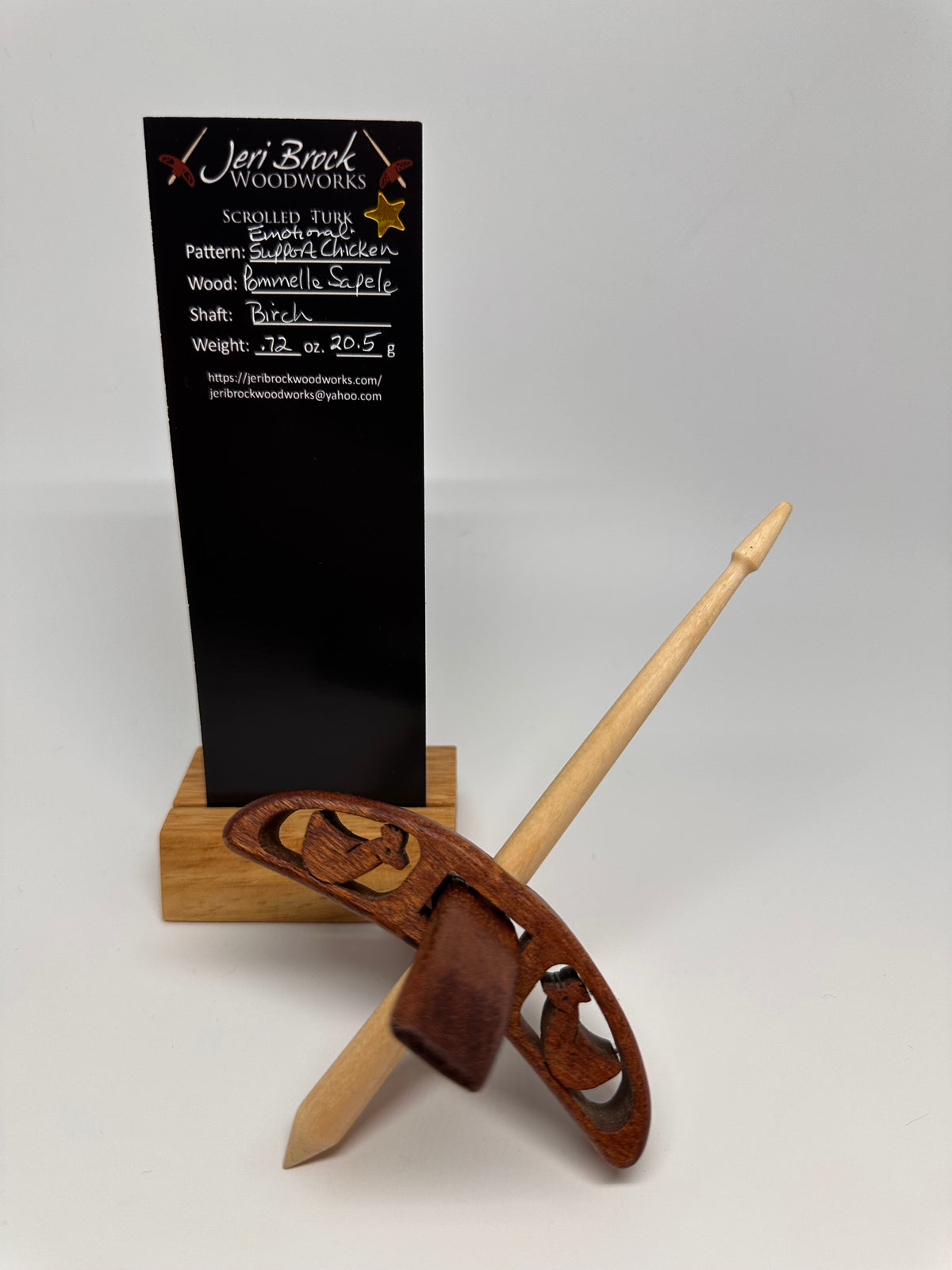 Std Scrolled Turk™ - Emotional Support Chicken - Pomelle Sapele - 0.72 oz / 20.5g