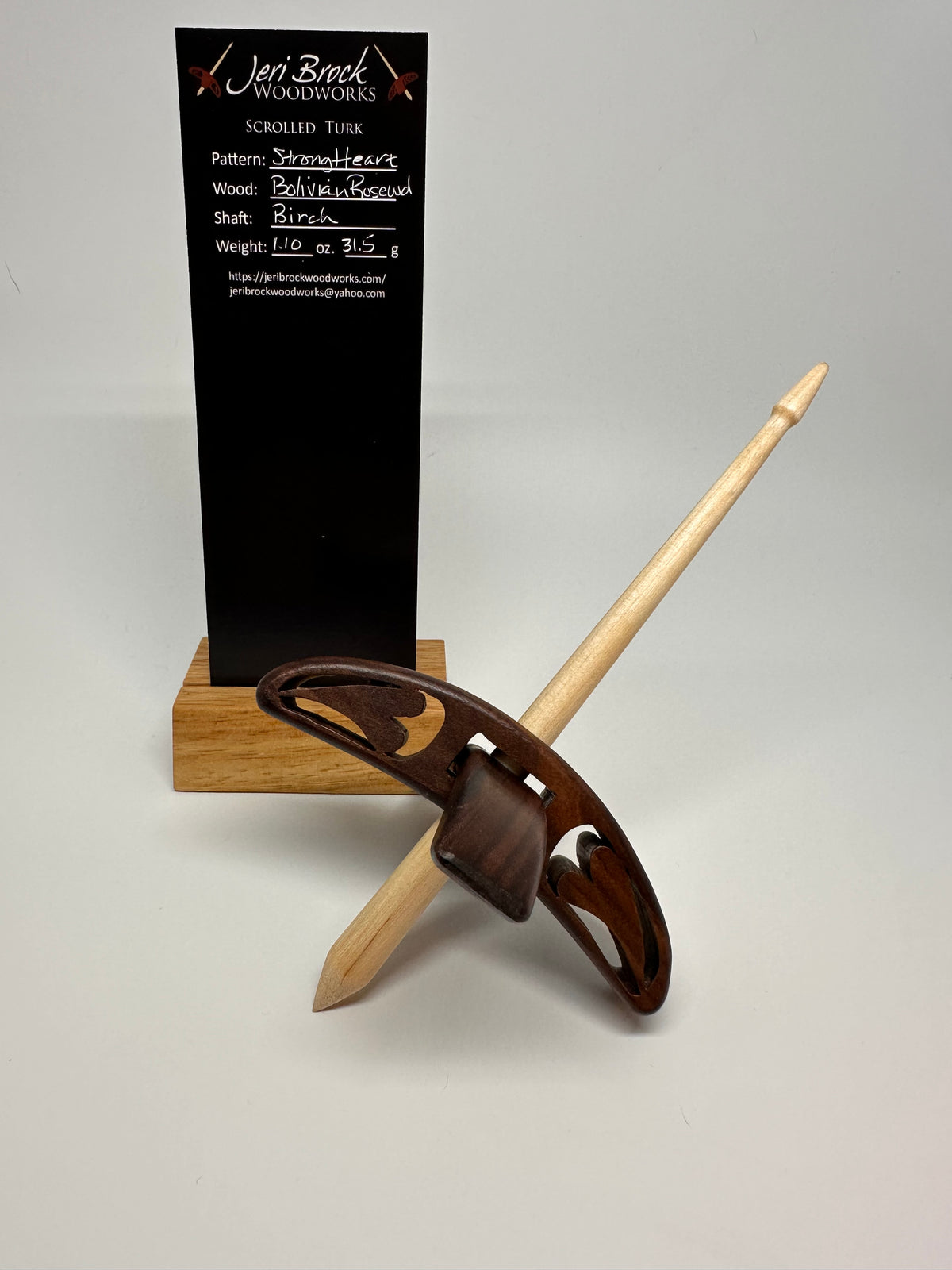 Std Scrolled Turk™ - Strong Heart - Bolivian Rosewood - 1.10 oz / 31.5g