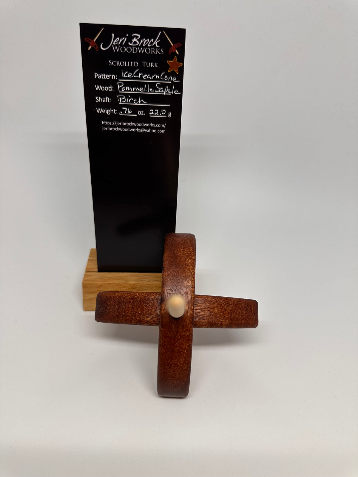Std Scrolled Turk™ - Ice Cream Cone - Pomelle Sapele - 0.76 oz / 22g