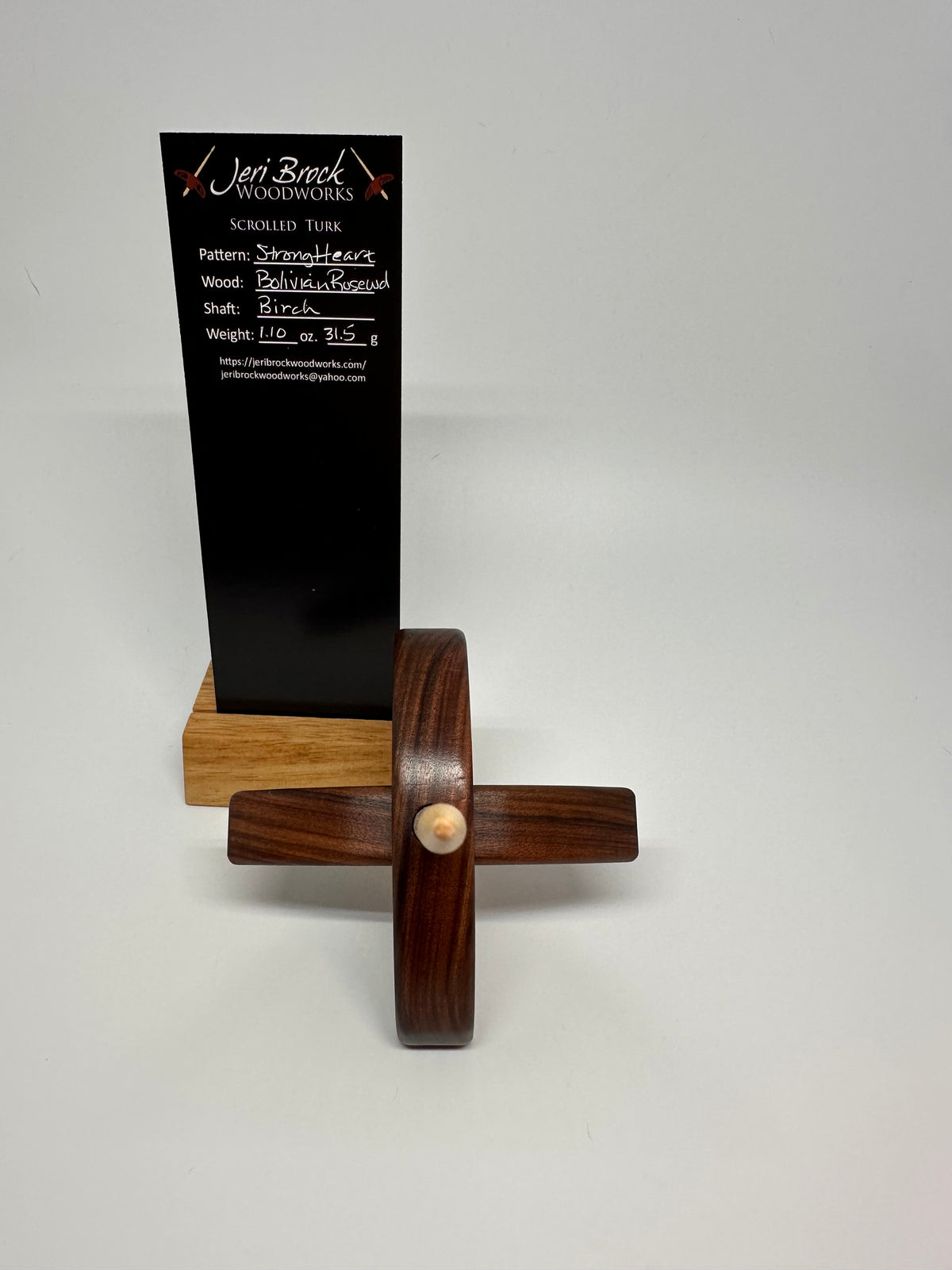 Std Scrolled Turk™ - Strong Heart - Bolivian Rosewood - 1.10 oz / 31.5g