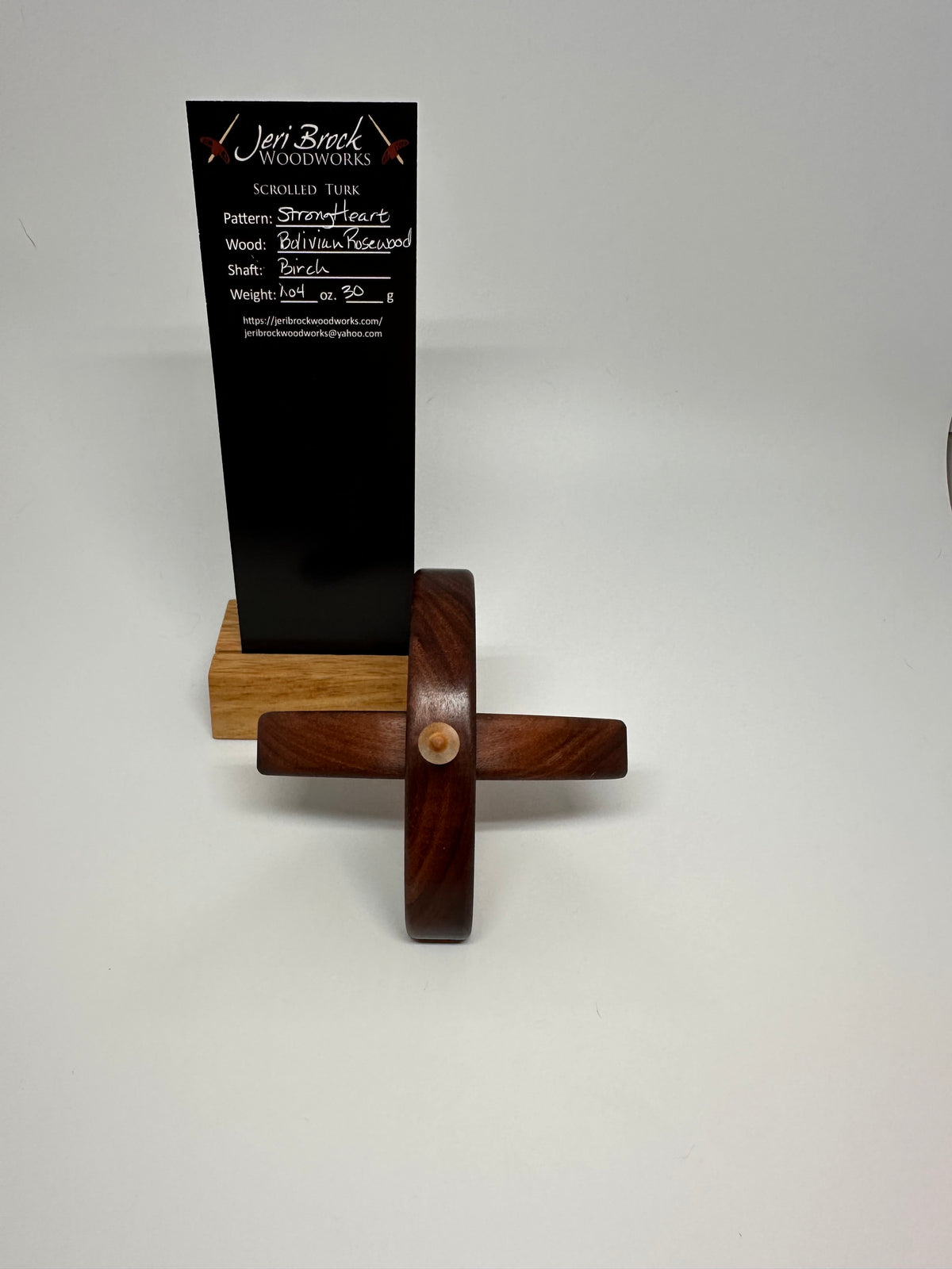 Std Scrolled Turk™ - Strong Heart - Bolivian Rosewood - 1.04 oz / 30g
