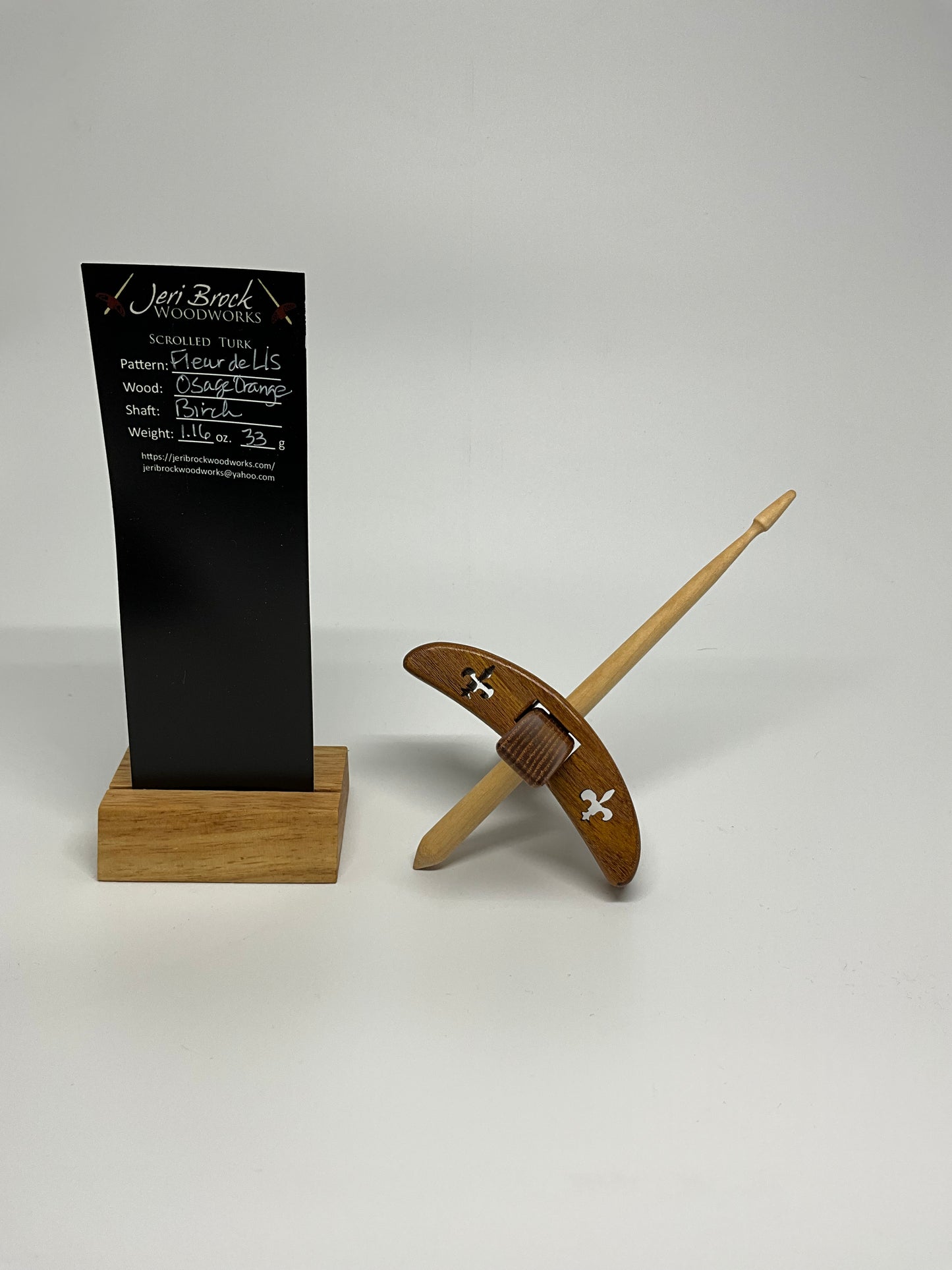 Std Scrolled Turk™ - Fleur de Lis - Osage Orange - 1.16 oz / 33g
