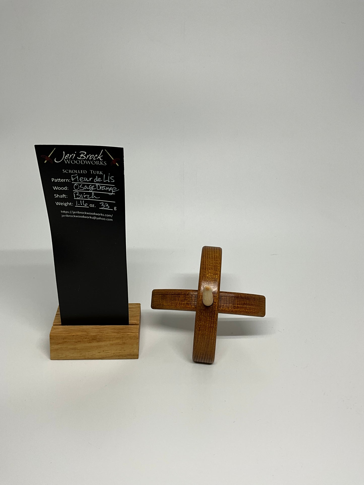 Std Scrolled Turk™ - Fleur de Lis - Osage Orange - 1.16 oz / 33g