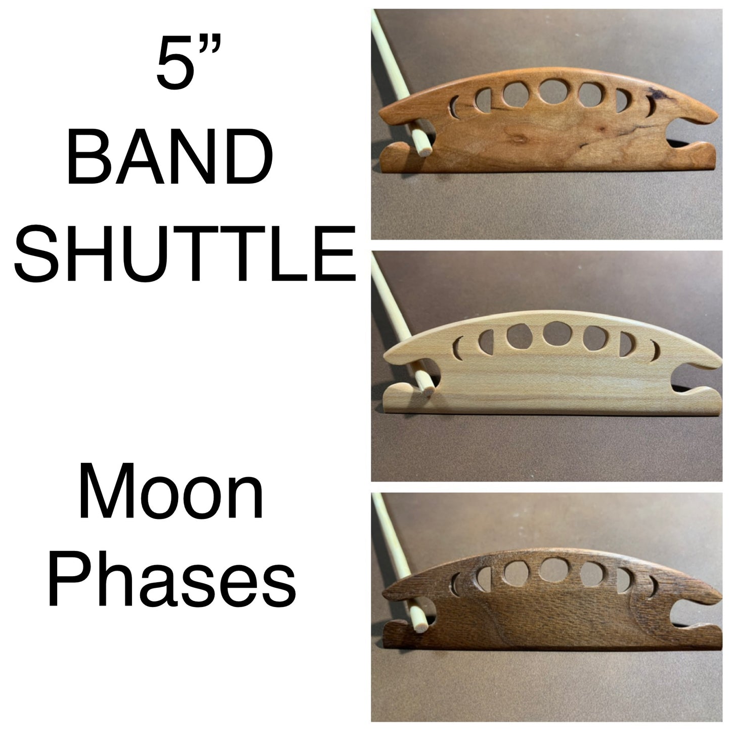 Band Weaving Shuttle (5") - Moon Phases